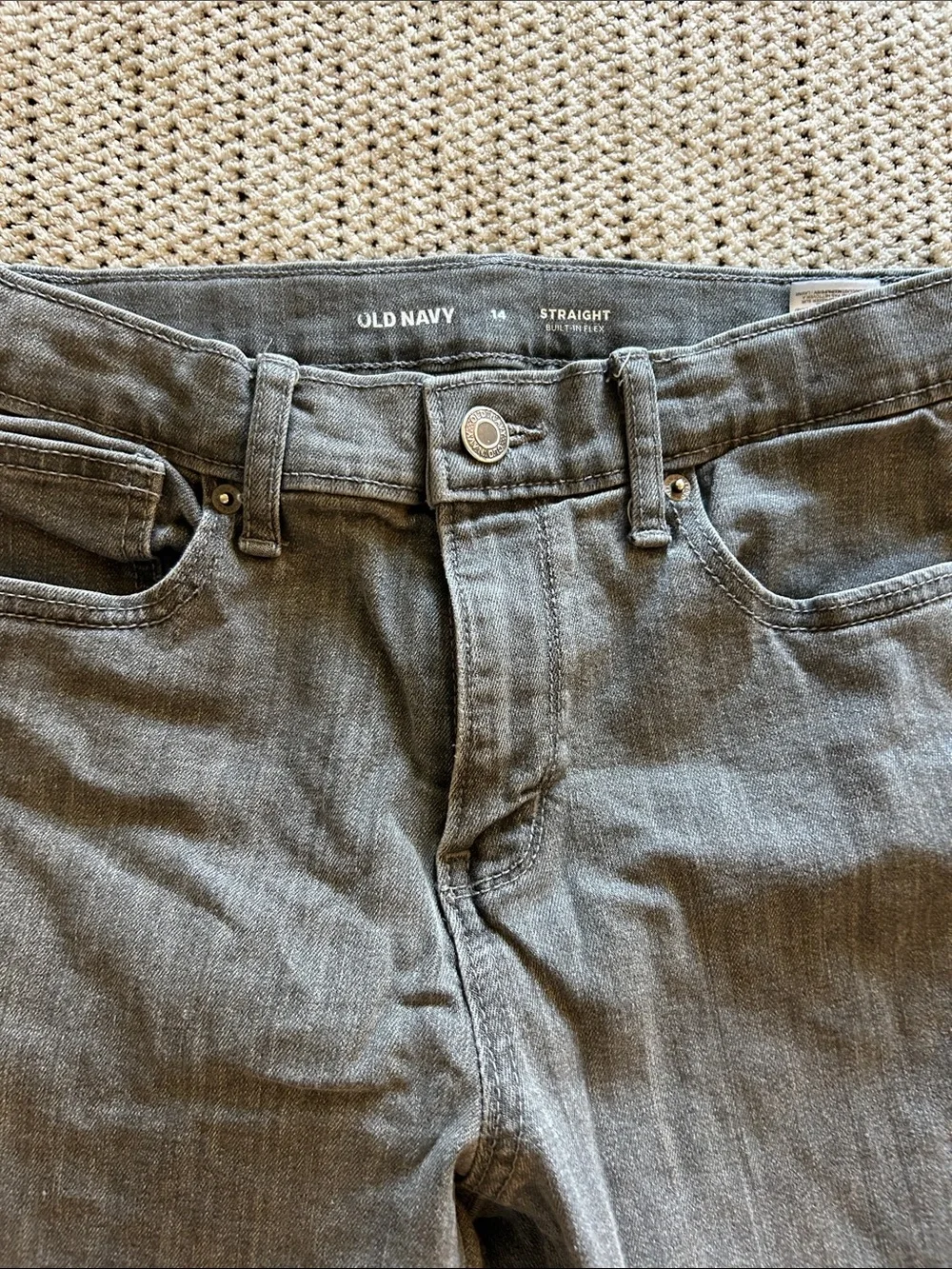 Boy’s Old Navy Gray wash Straight-Leg Jeans